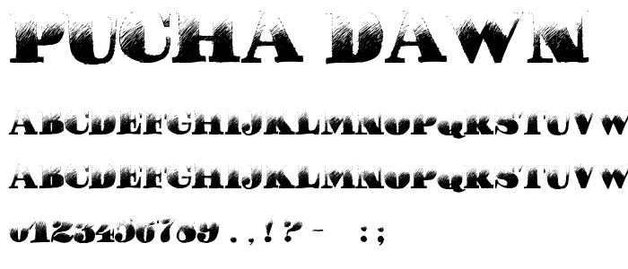 Pucha DAWN font
